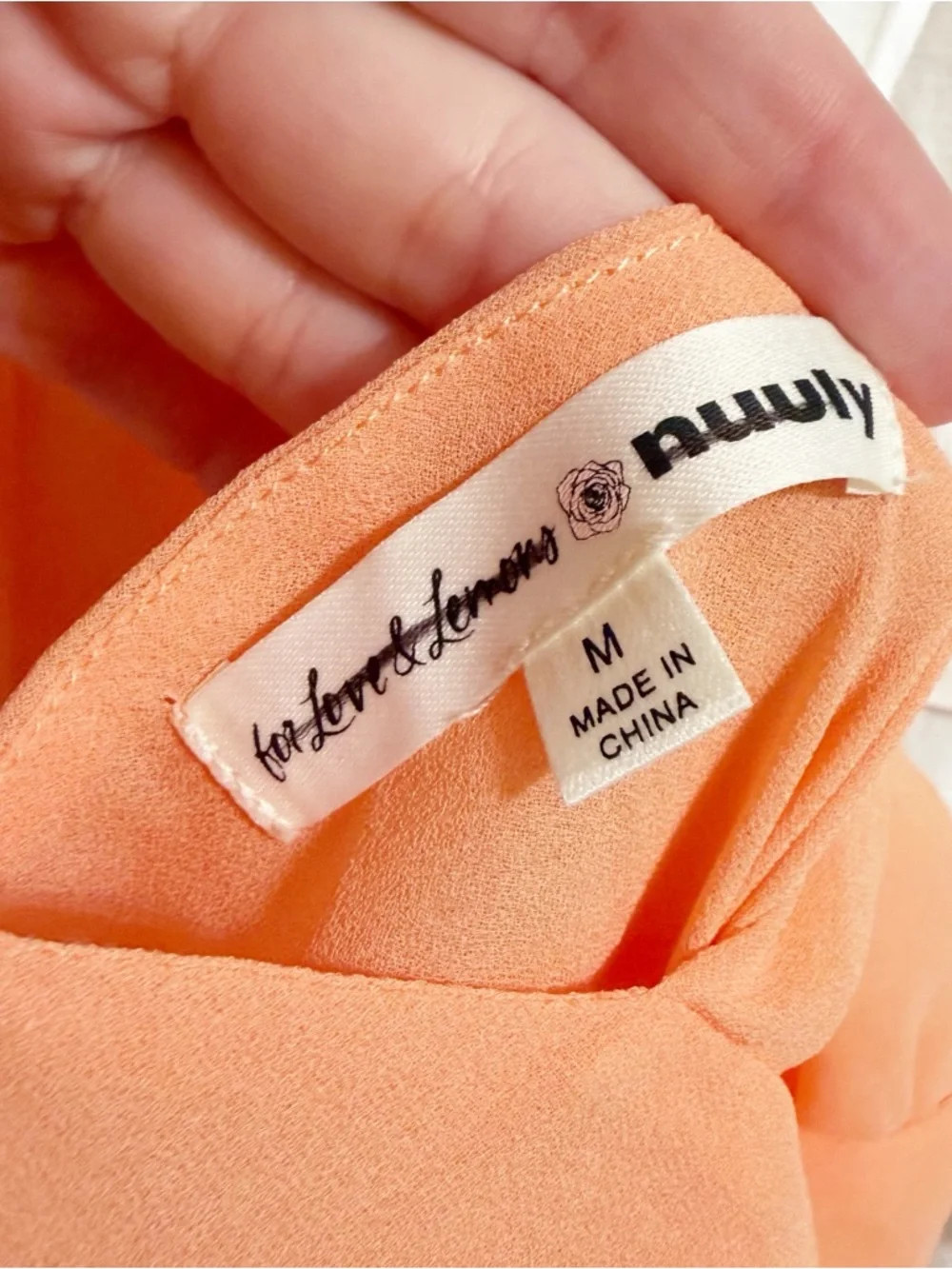 For Love & Lemons Chiffon Layered Kamory Maxi Dress in the Color Peach Size M - Picture 6 of 10